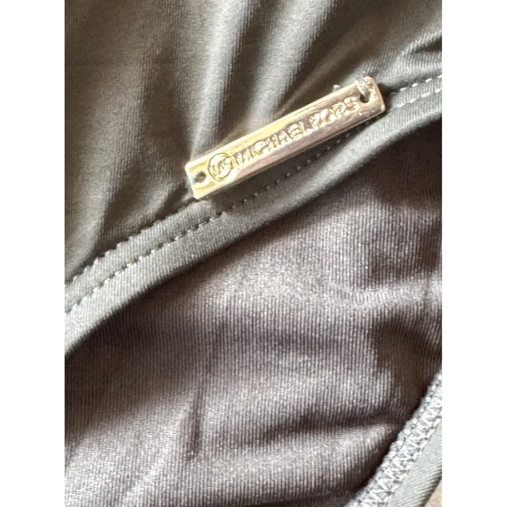 Michael By Michael‎ Kors Size Olive Green One Peice Swimsuit One Tied Shoulder